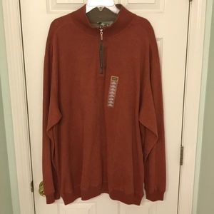 Brand new quarter zip sweater Dark orange Size 2XL